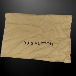 Authentic Louis Vuitton Foldover Dust Bag 18” X 13.5” Beige Cotton
